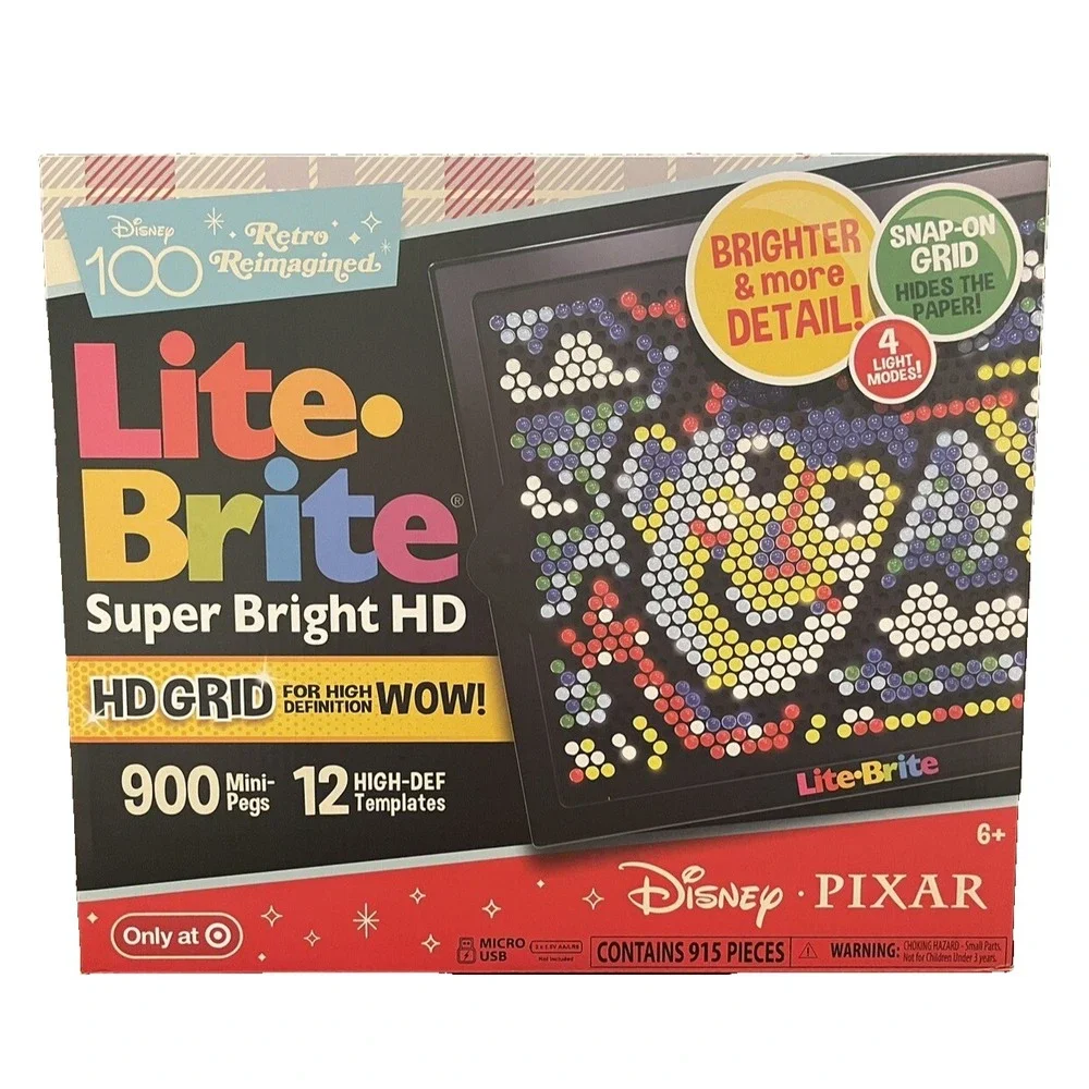 Lite Brite Super‎ Bright HD - Disney Pixar 100 Years Retro Reimagined by Hasbro